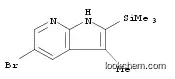 Molecular Structure of 1111637-93-4 (1H-Pyrrolo[2,3-b]pyridine, 5-bromo-3-methyl-2-(trimethylsilyl)-)